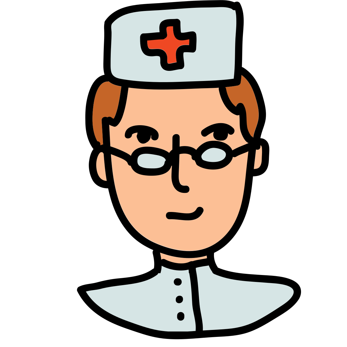 doodle style nurse female icon