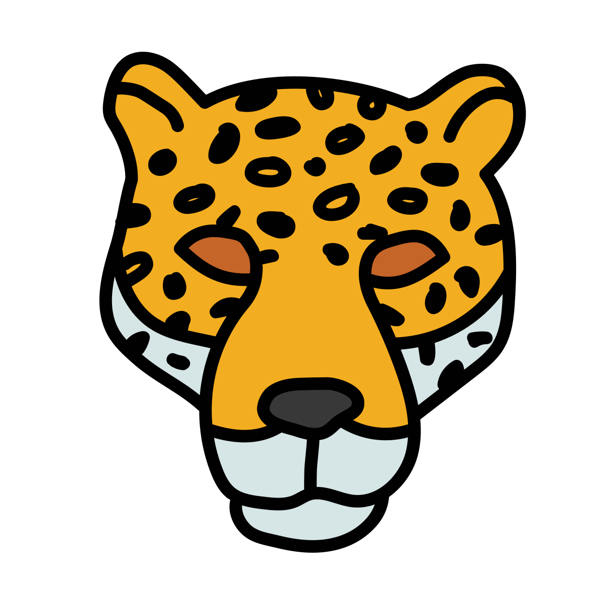 doodle style ordinary jaguar icon