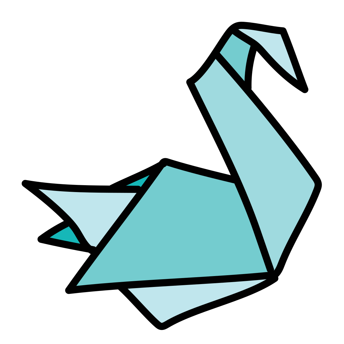 doodle style origami icon