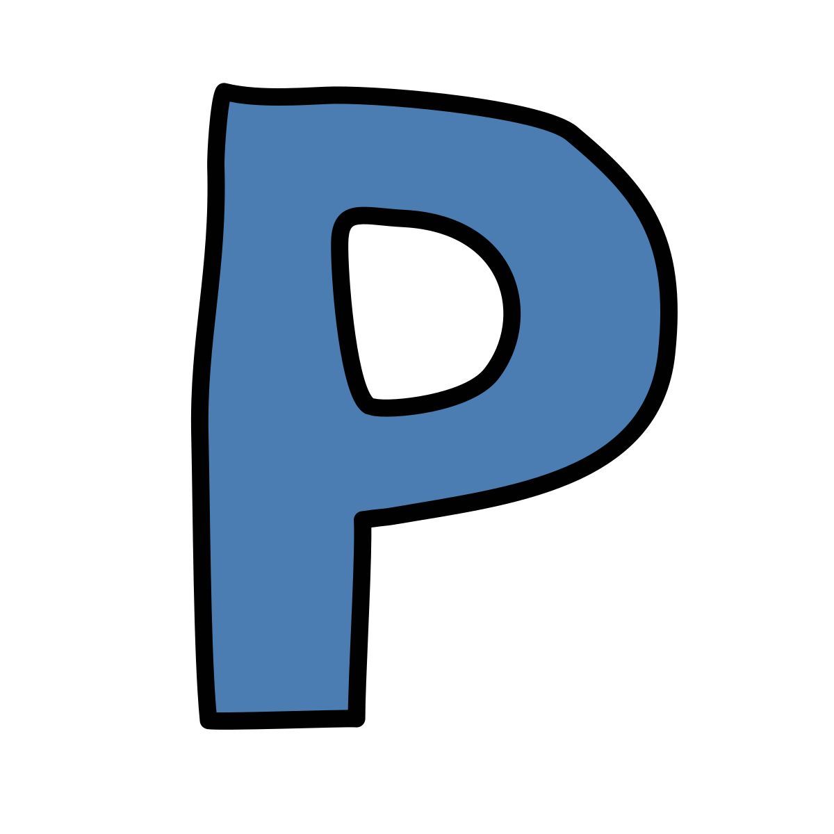 doodle style p icon