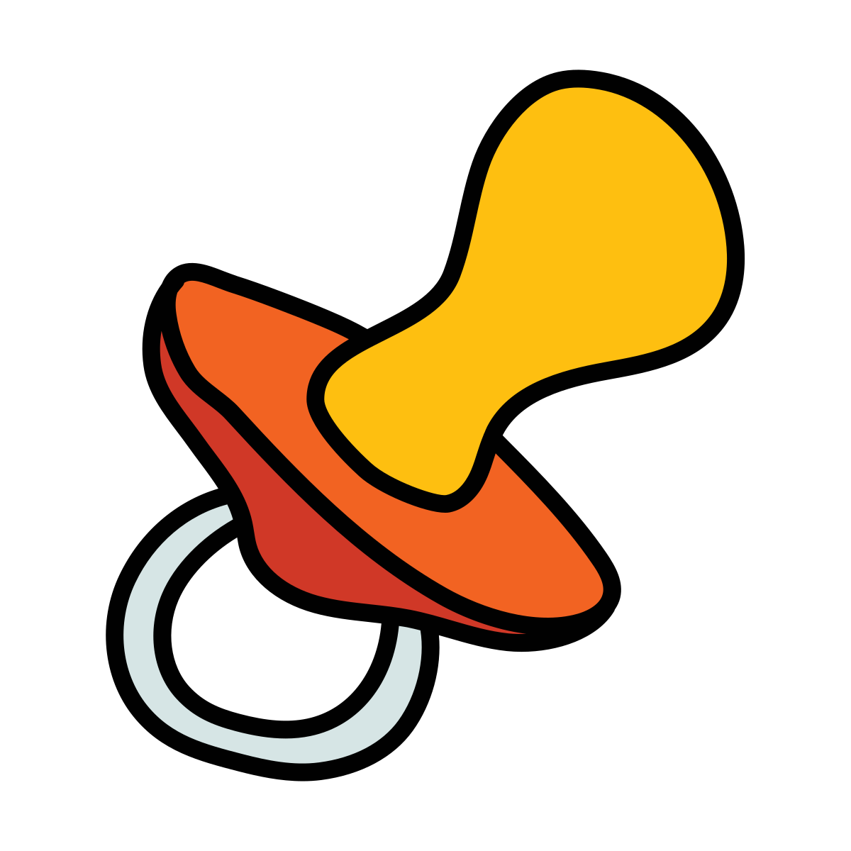 doodle style pacifier icon