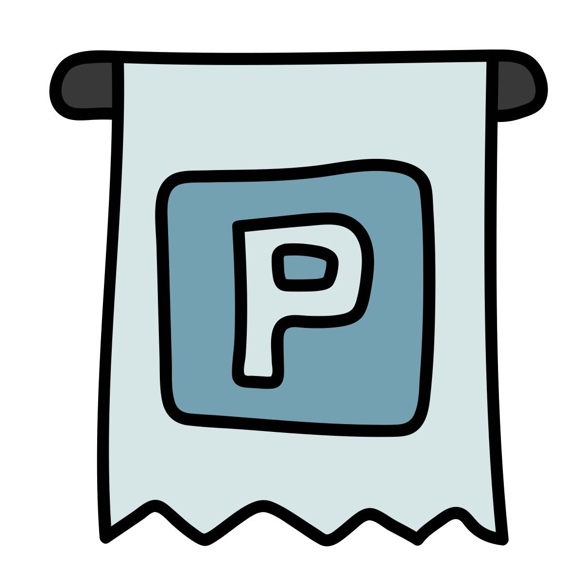 doodle style 停车票 icon