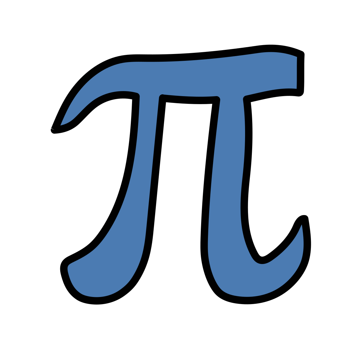 doodle style pi icon