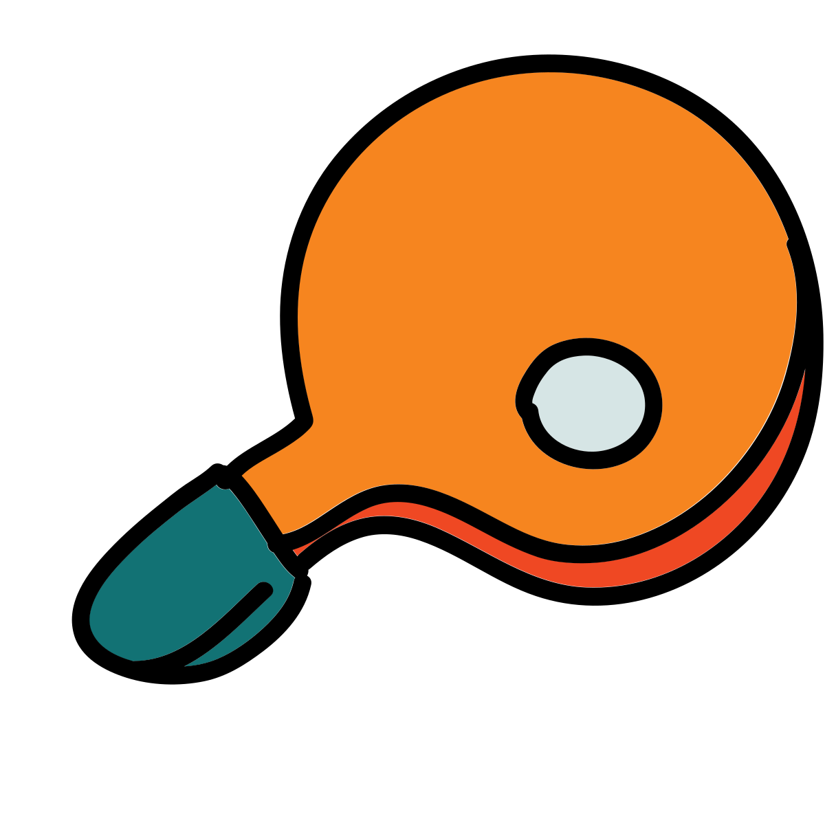 doodle style ping pong icon