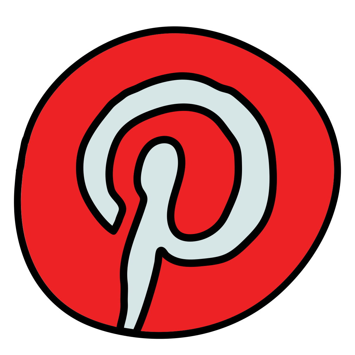 doodle style pinterest icon