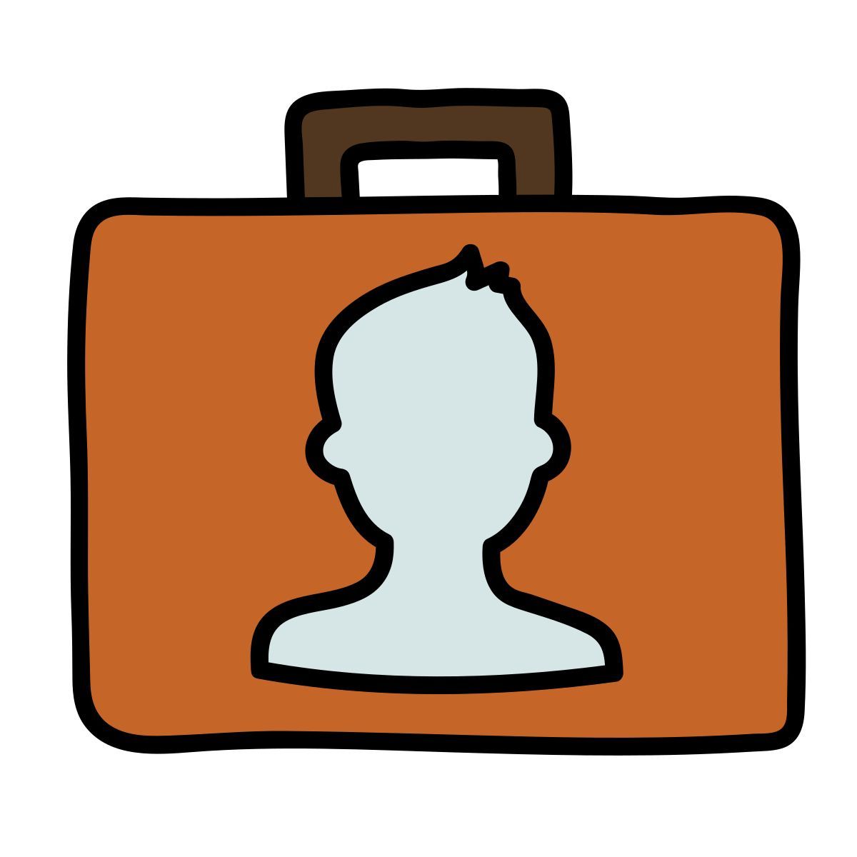 doodle style portafoglio icon