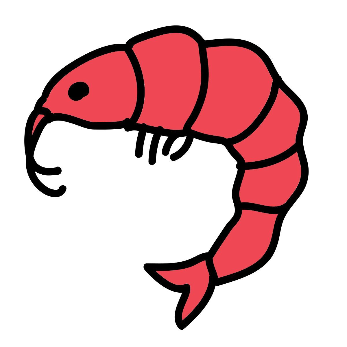 doodle style crevette icon