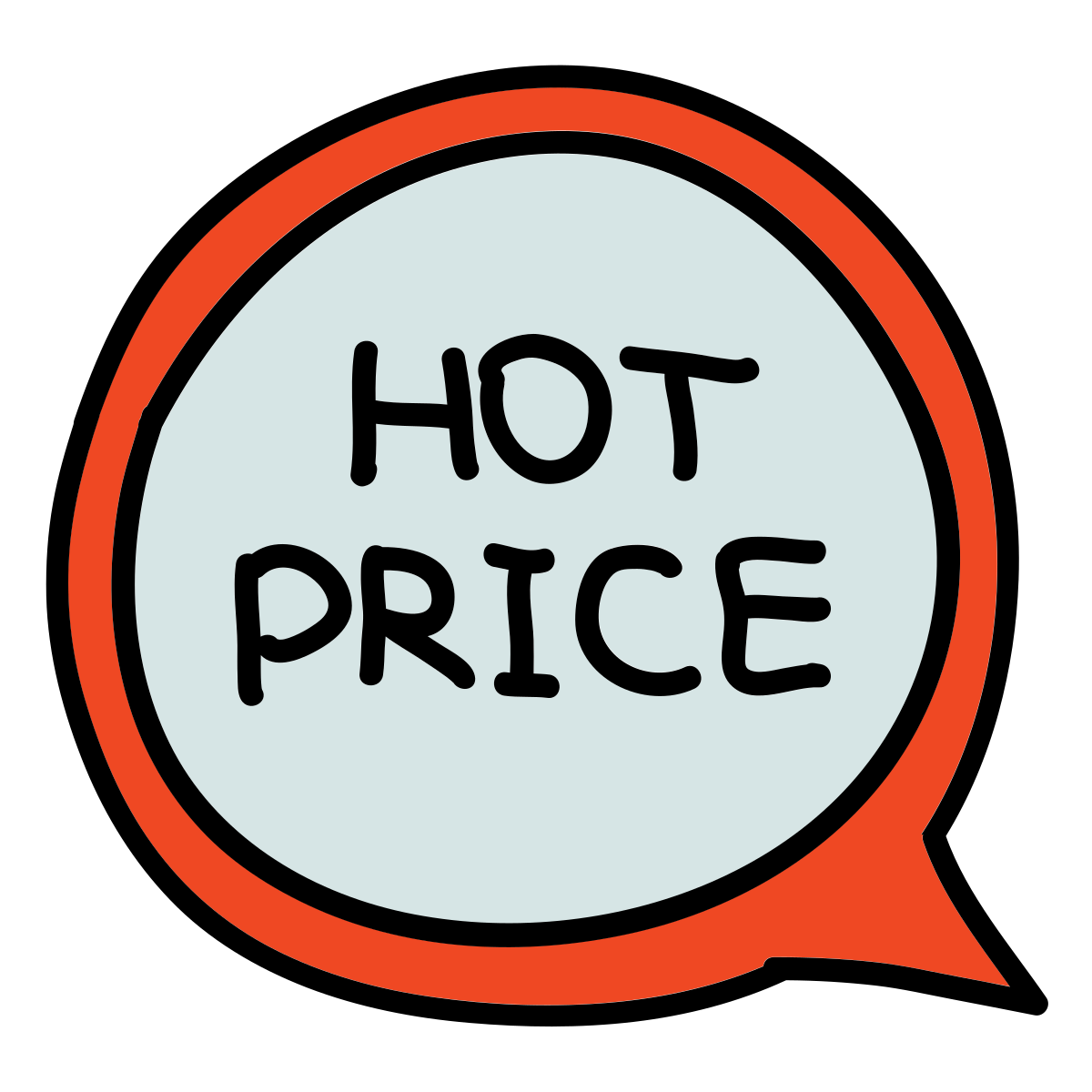 doodle style price tag icon