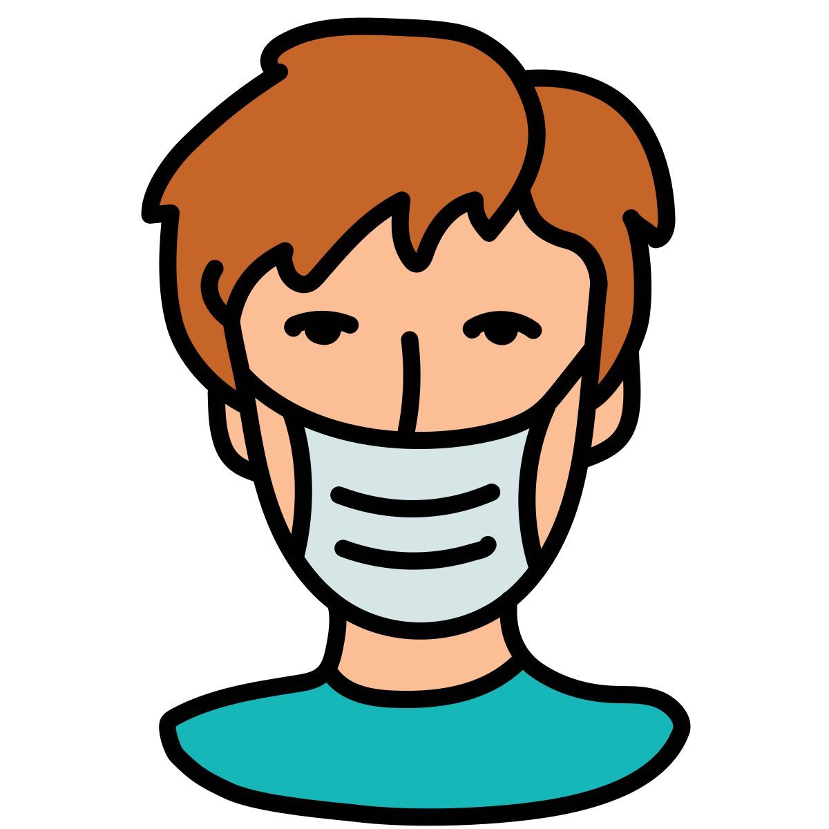 doodle style maske icon