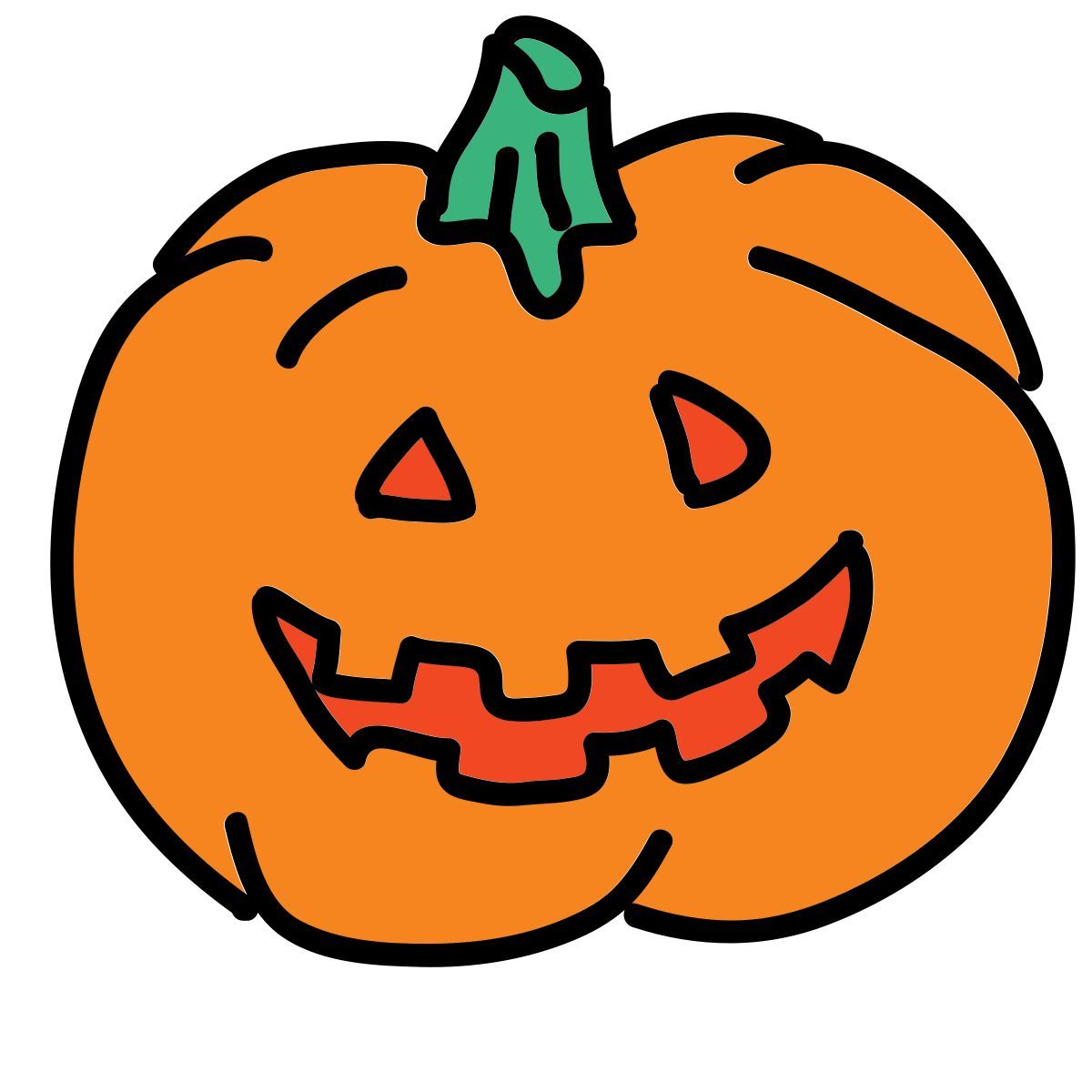doodle style pumpkin icon