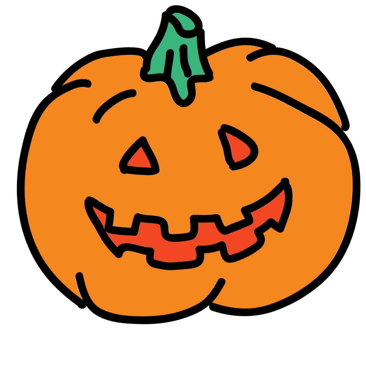 doodle style pumpkin icon
