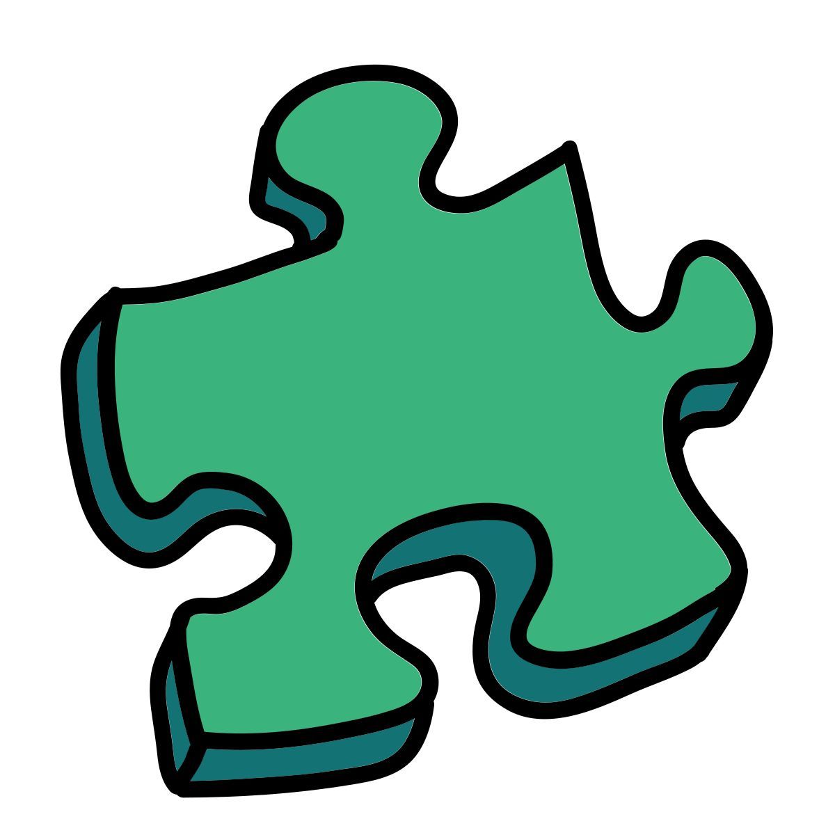 doodle style puzzle icon