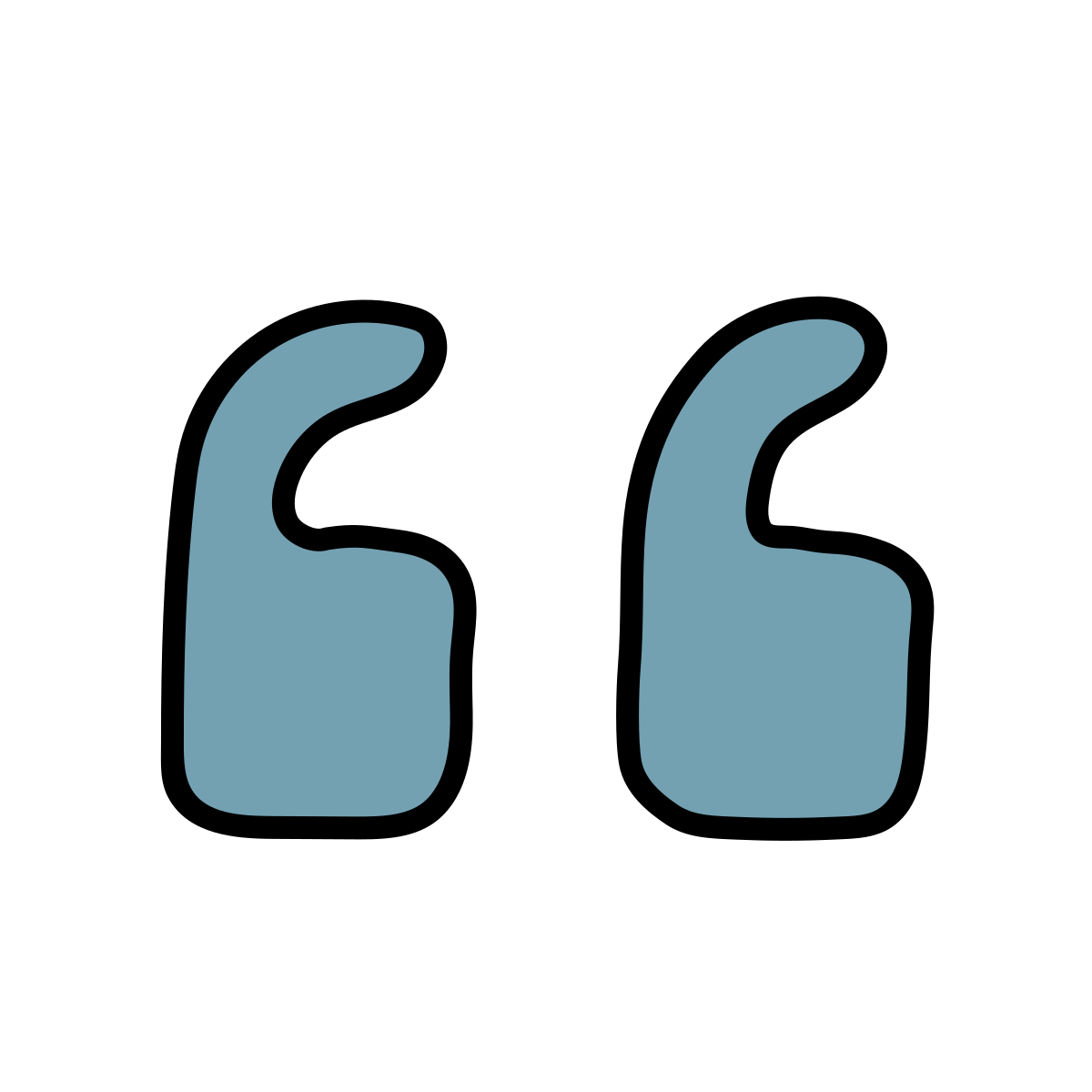 doodle style quote left icon