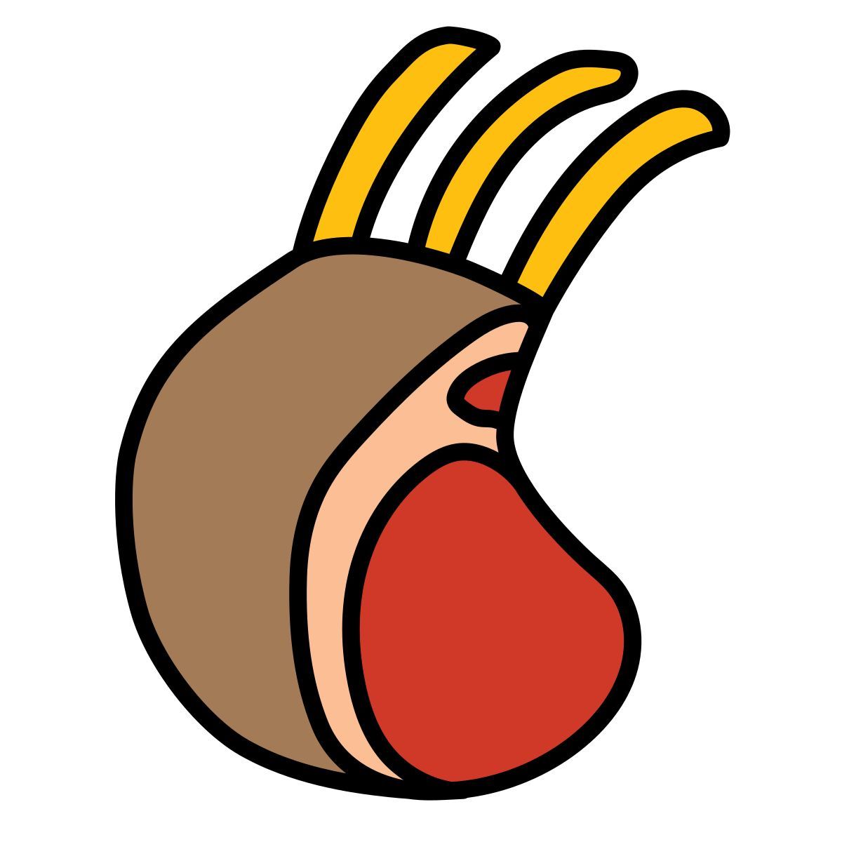 doodle style carré di agnello icon