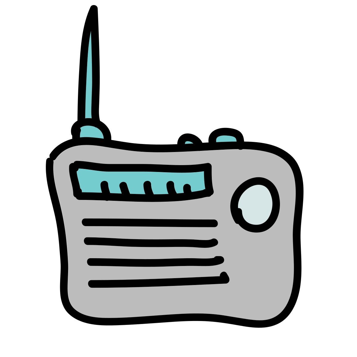doodle style radio icon