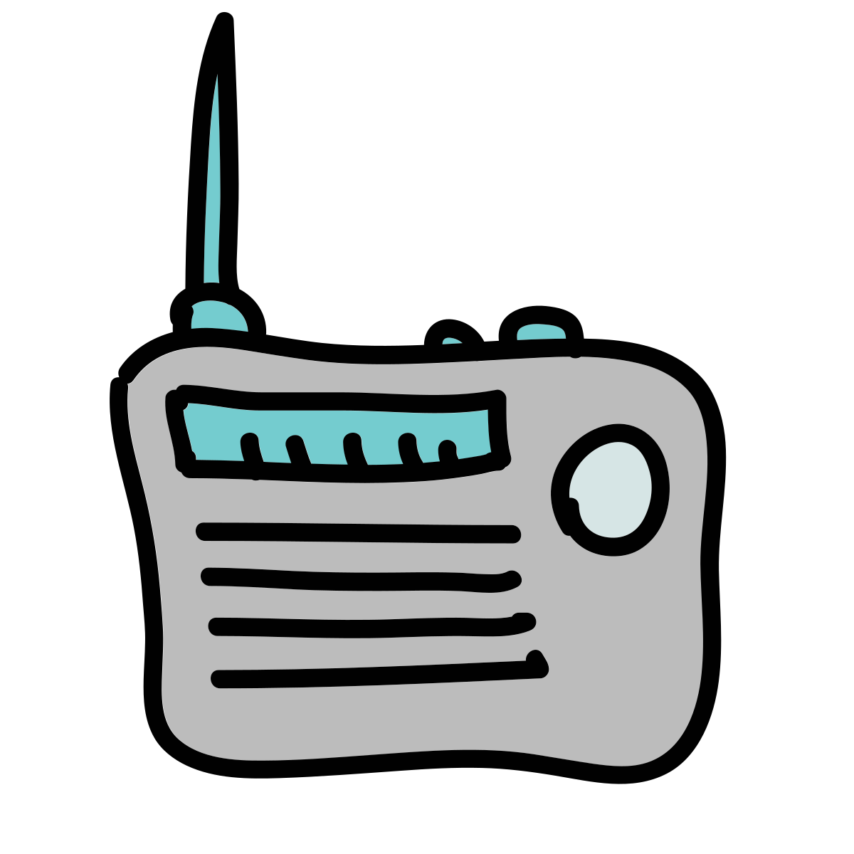 doodle style radio icon