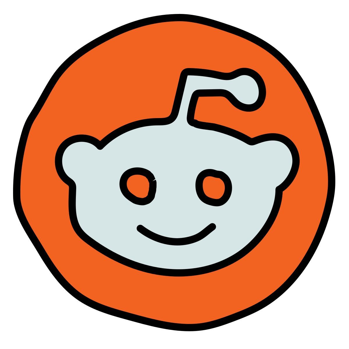 doodle style reddit icon
