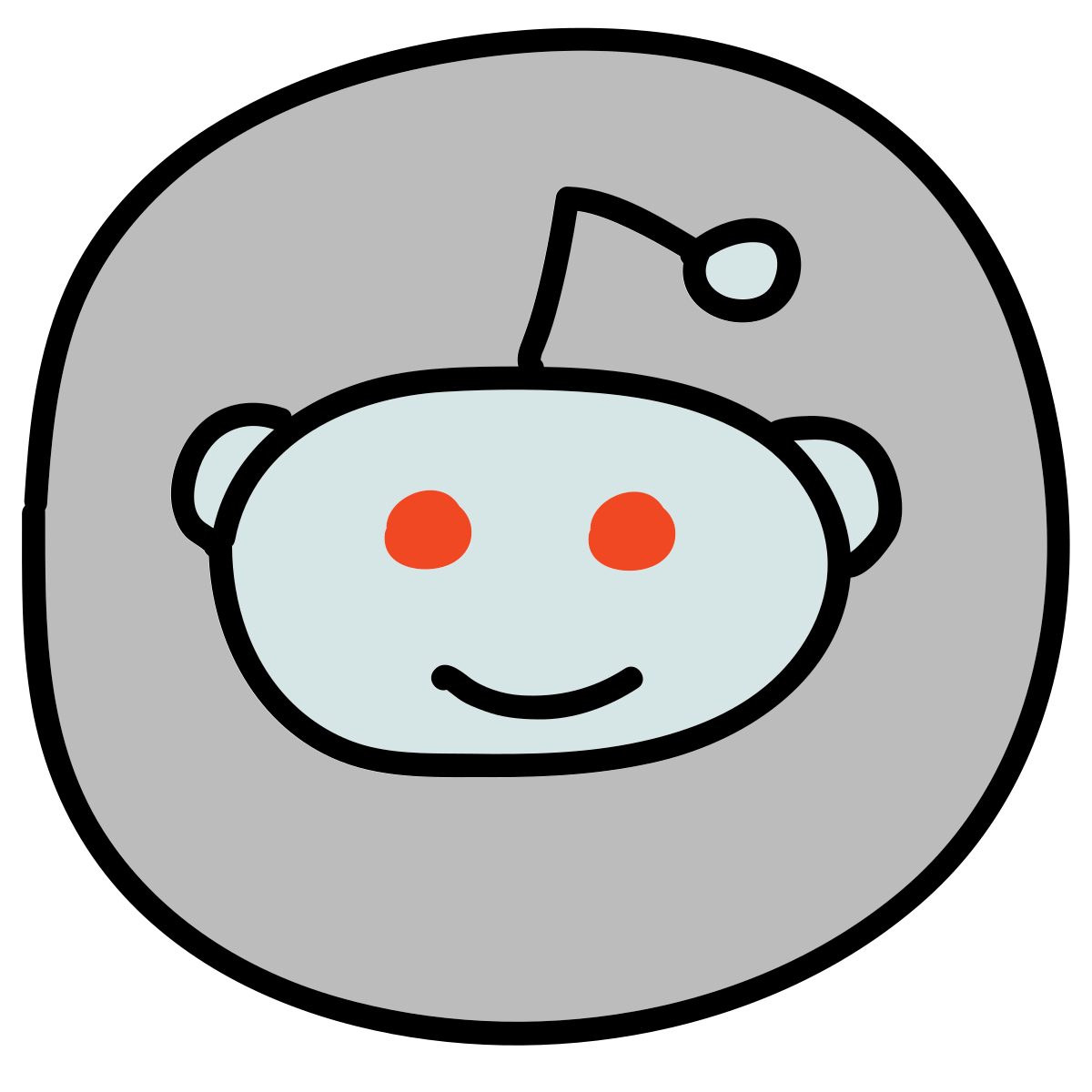 doodle style reddit icon