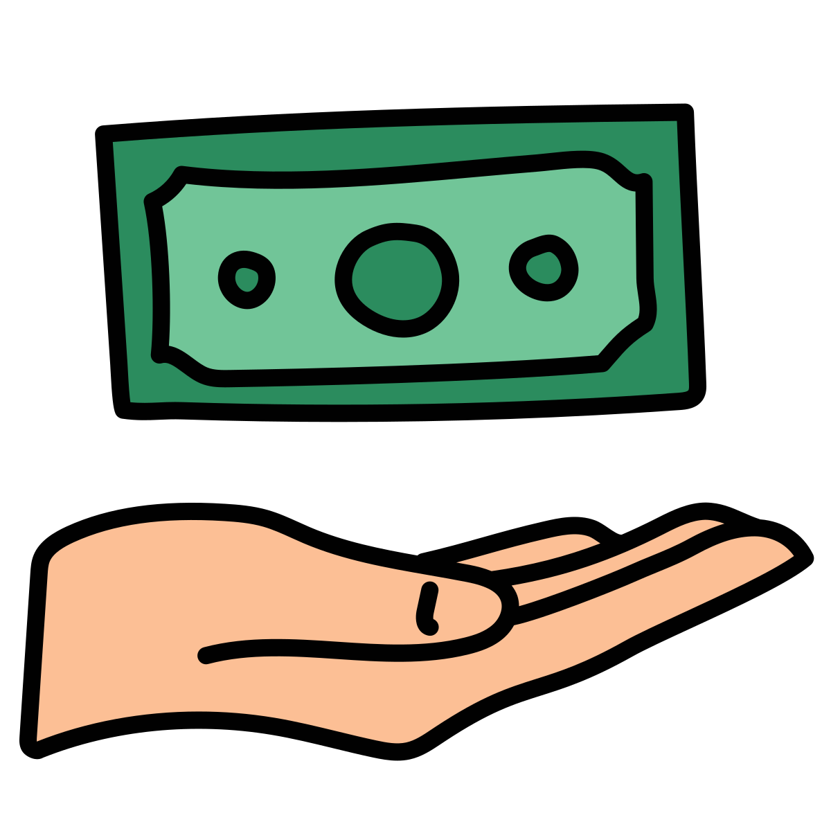 doodle style refund icon