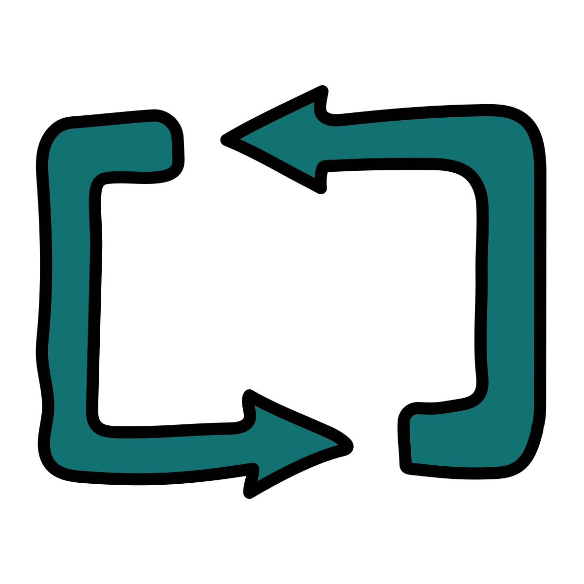 doodle style repeat icon