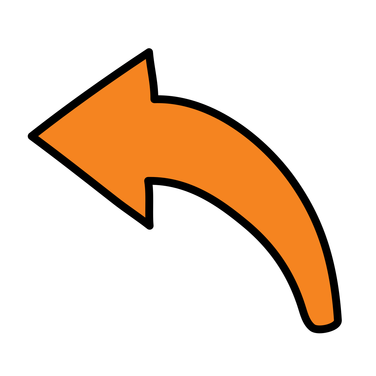 doodle style reply arrow icon