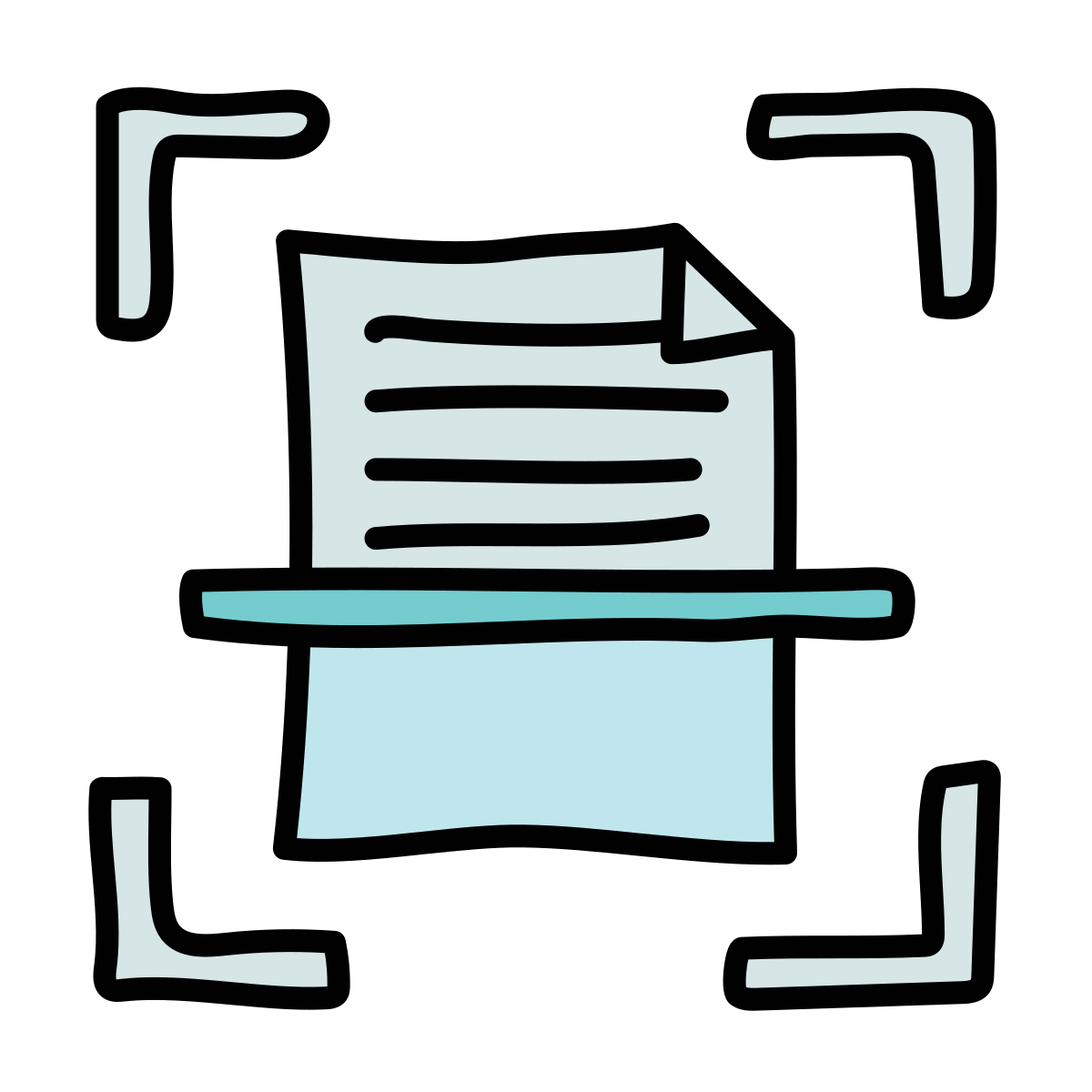 doodle style rescan document icon