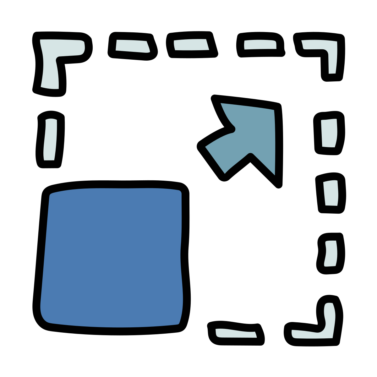 doodle style resize icon
