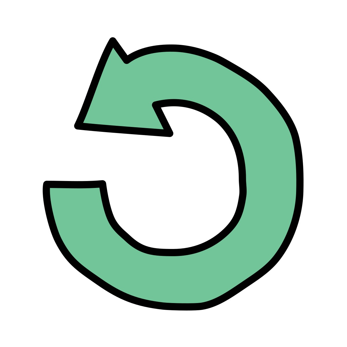 doodle style rotate icon