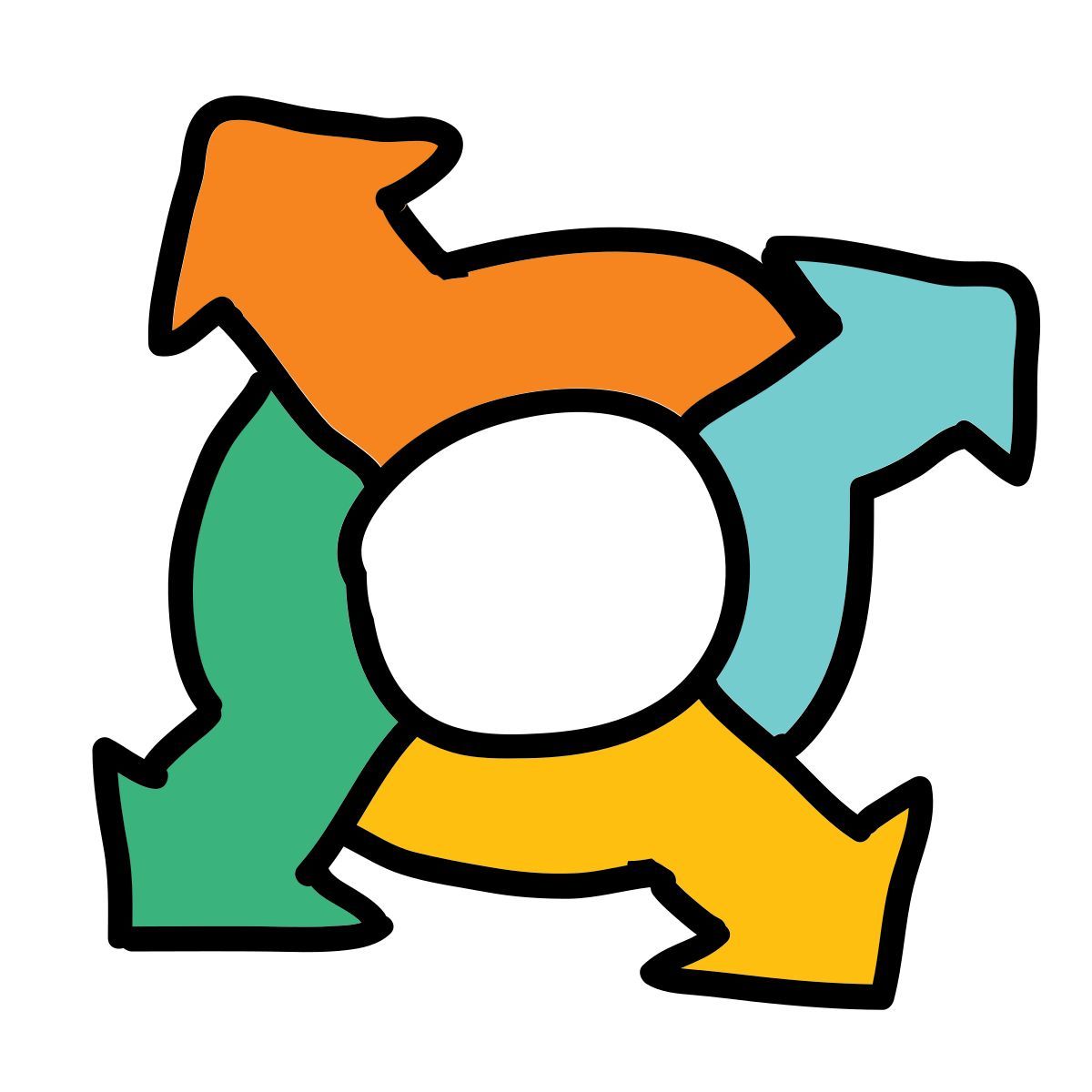 doodle style roundabout icon
