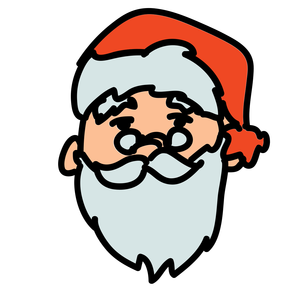 doodle style santa icon