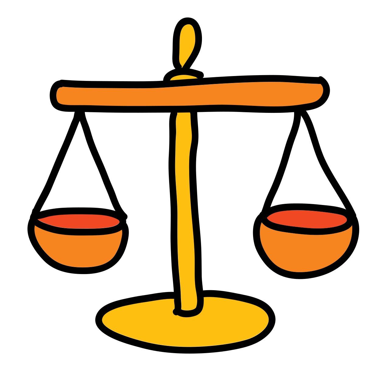 doodle style bilancia icon