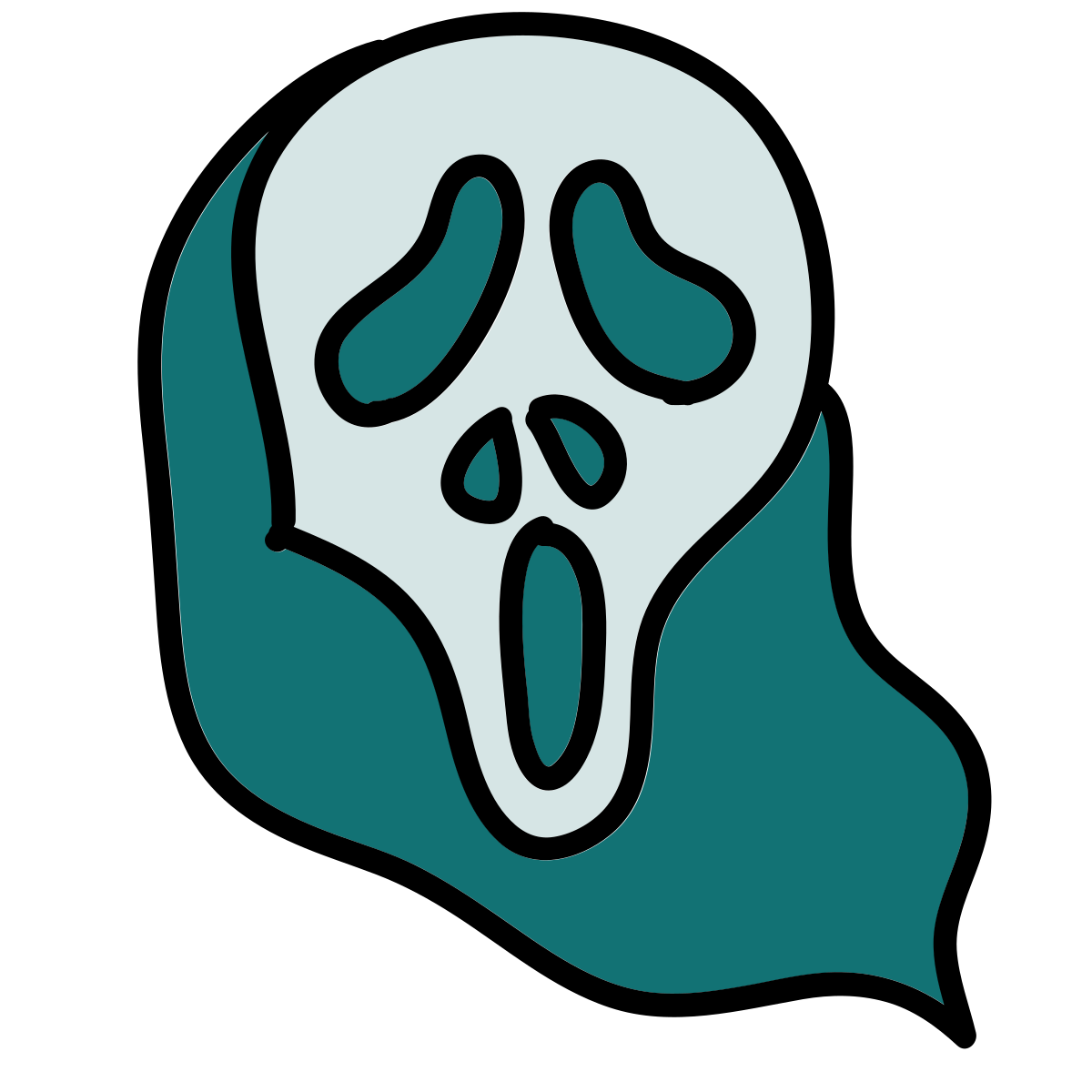 doodle style scream icon