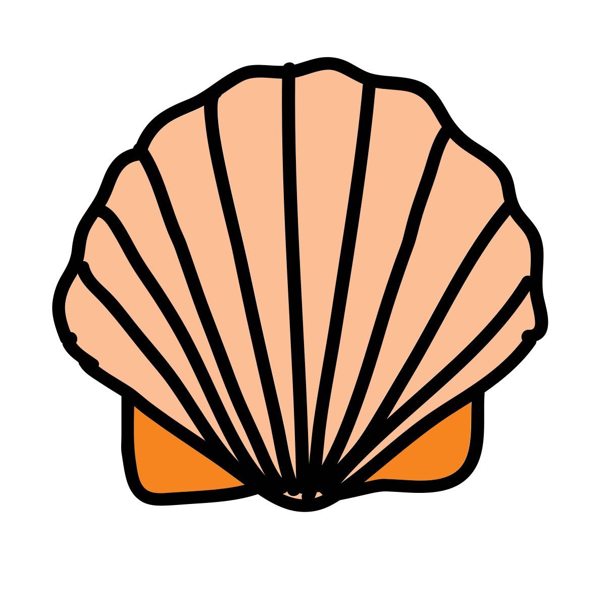 doodle style shell icon