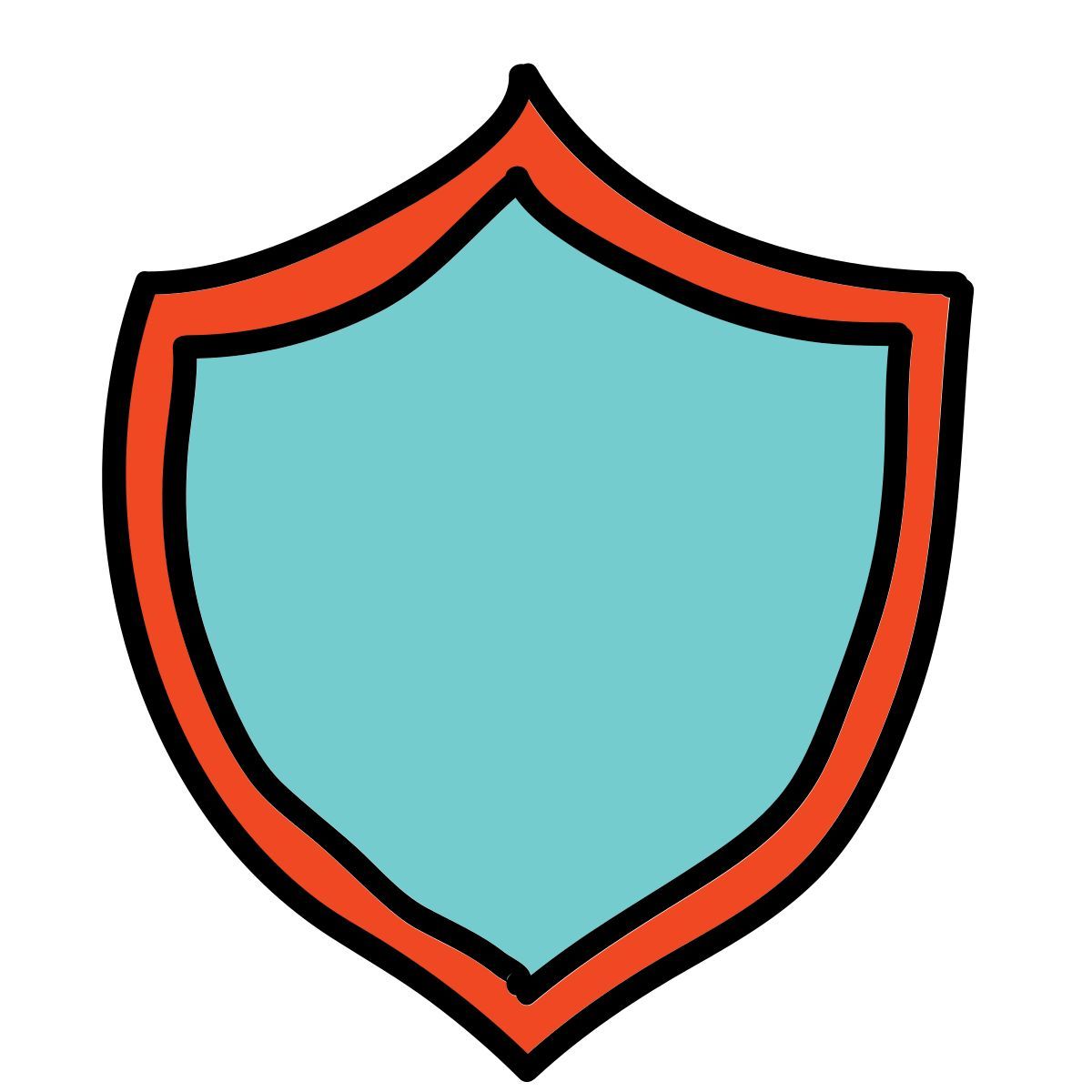 doodle style shield icon