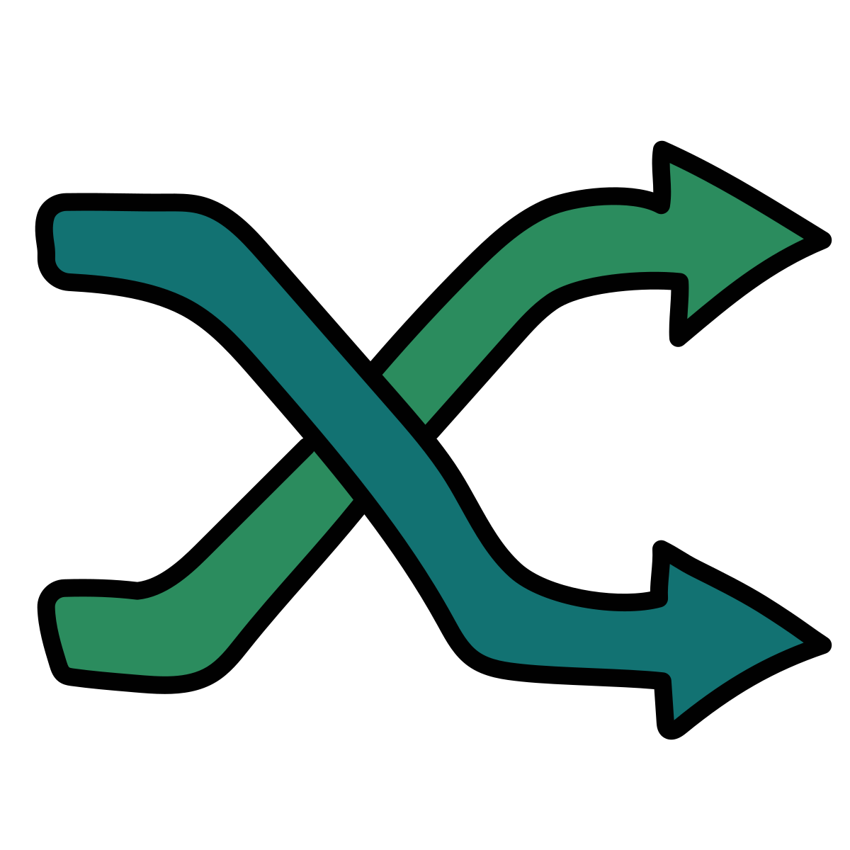 doodle style shuffle icon