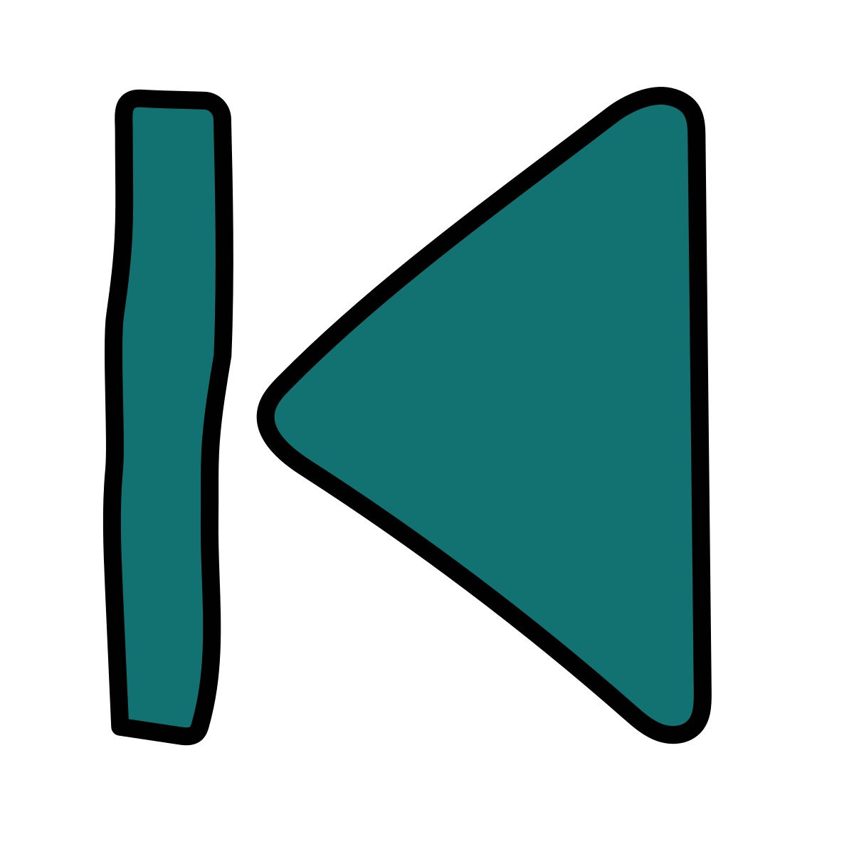 doodle style skip to start icon