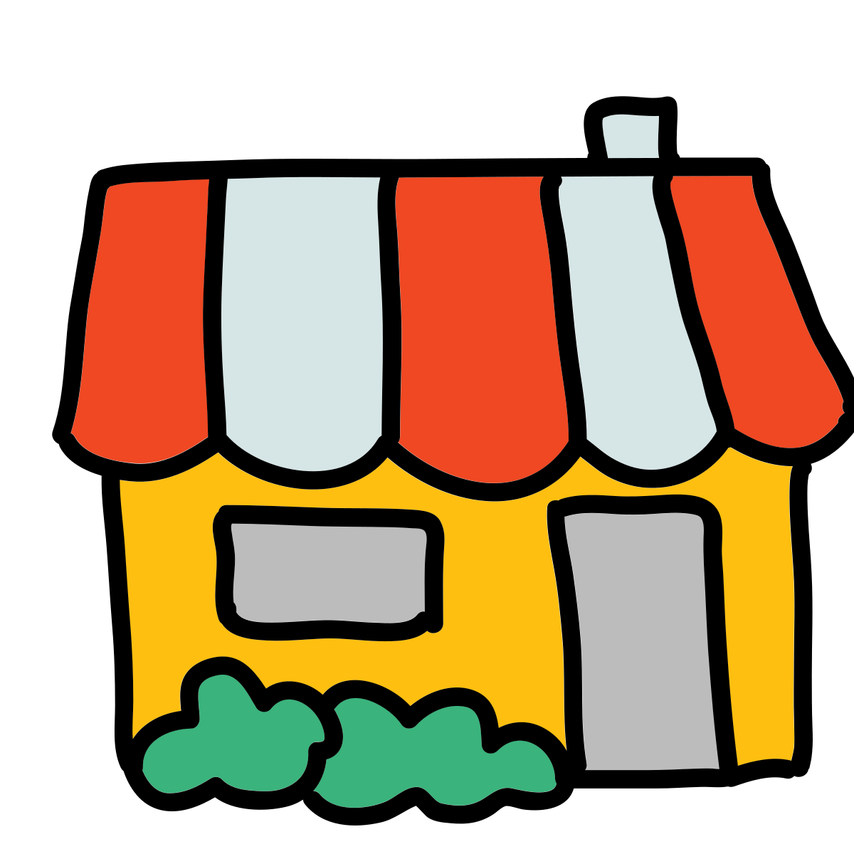 doodle style small business icon