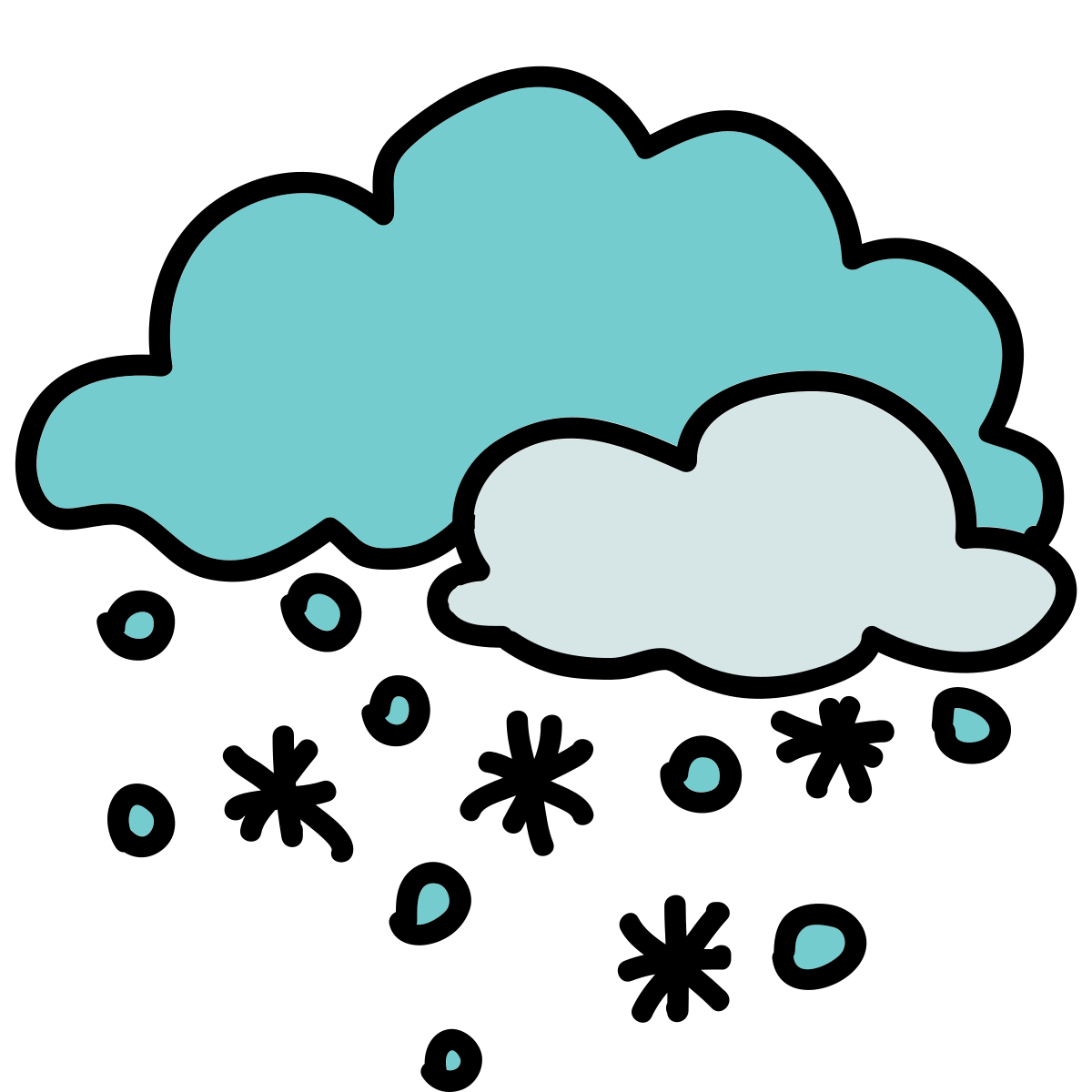 doodle style snow icon