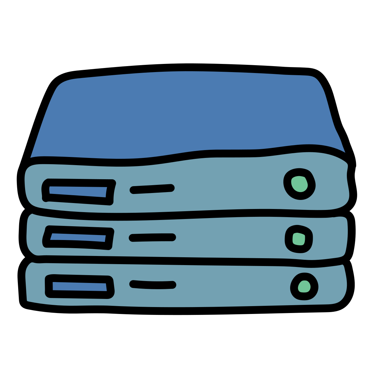 doodle style stack icon