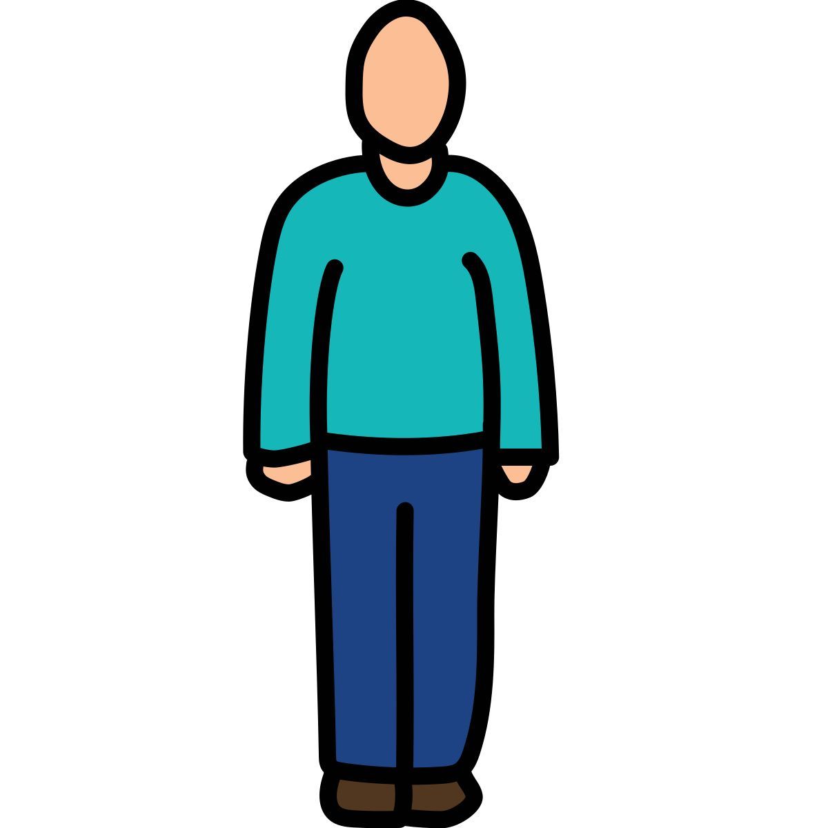 doodle style 站立之人 icon