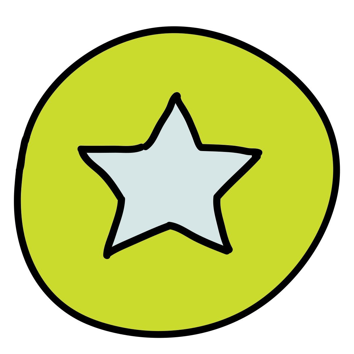 doodle style 星标志 icon