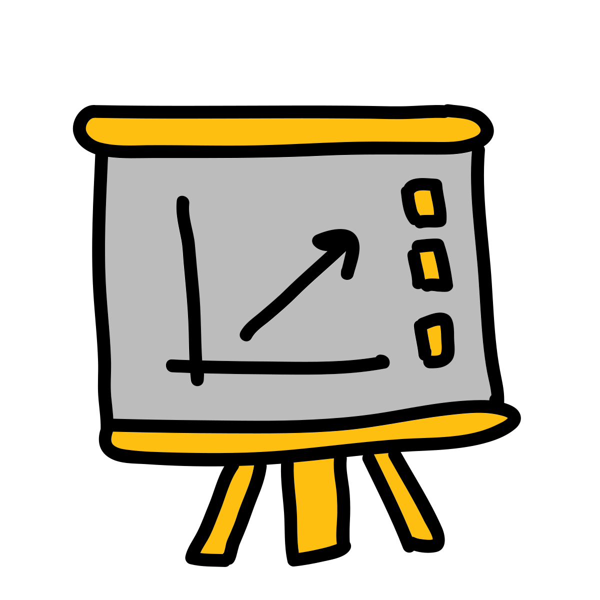 doodle style statistics icon