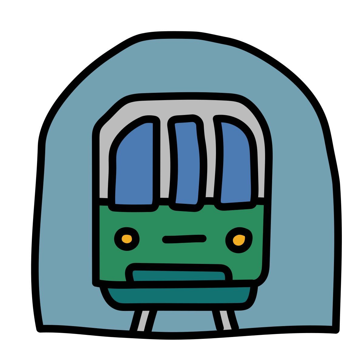 doodle style subway icon