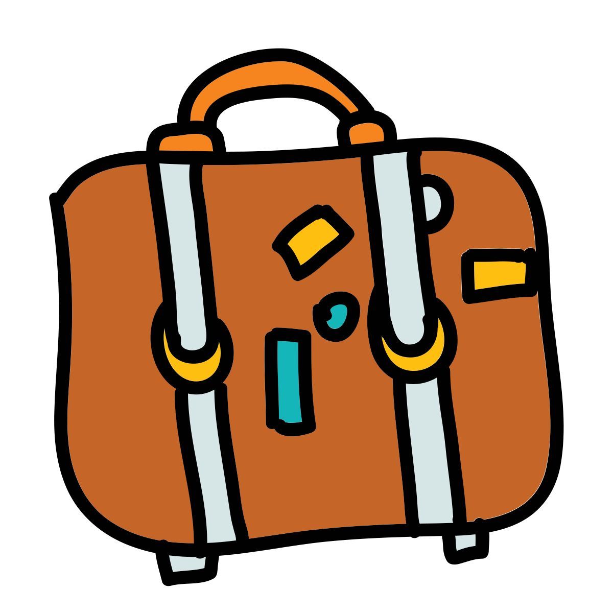 doodle style valigia icon