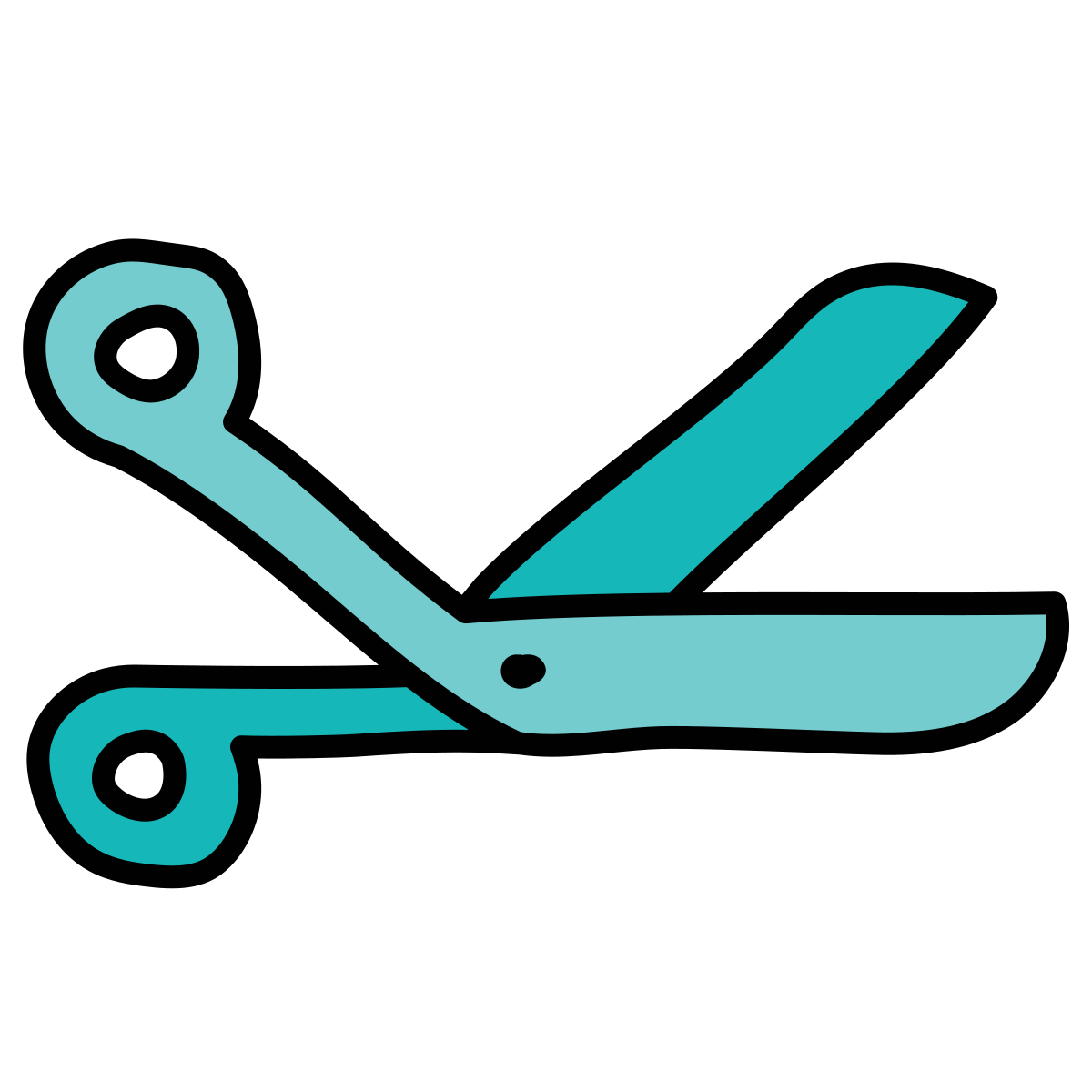 doodle style surgical scissors icon