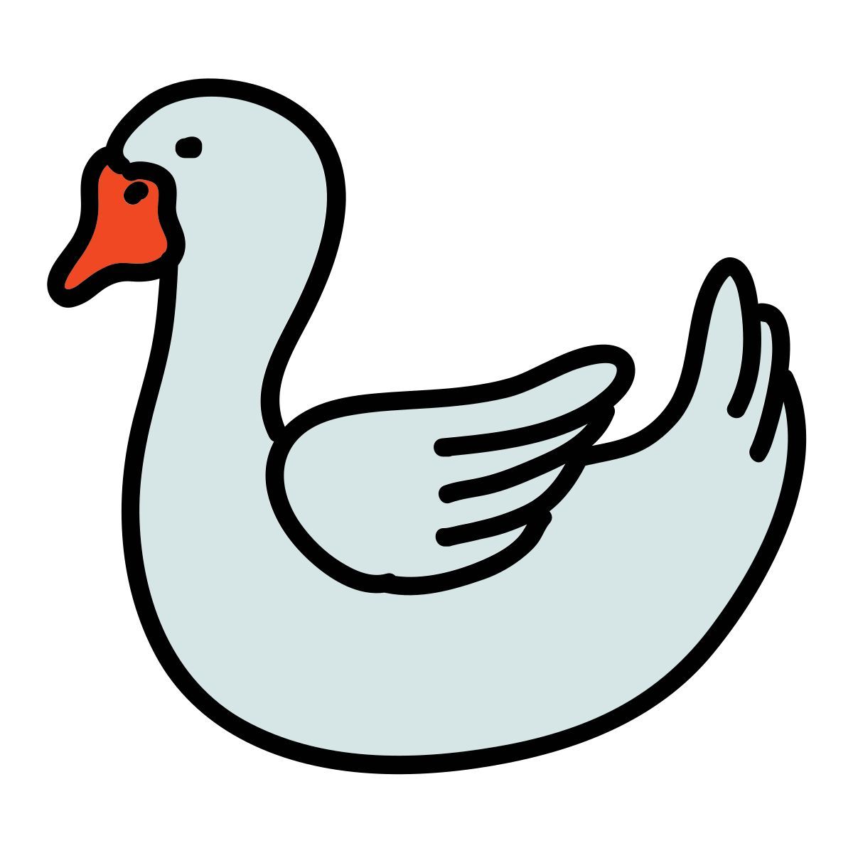 doodle style cigno icon