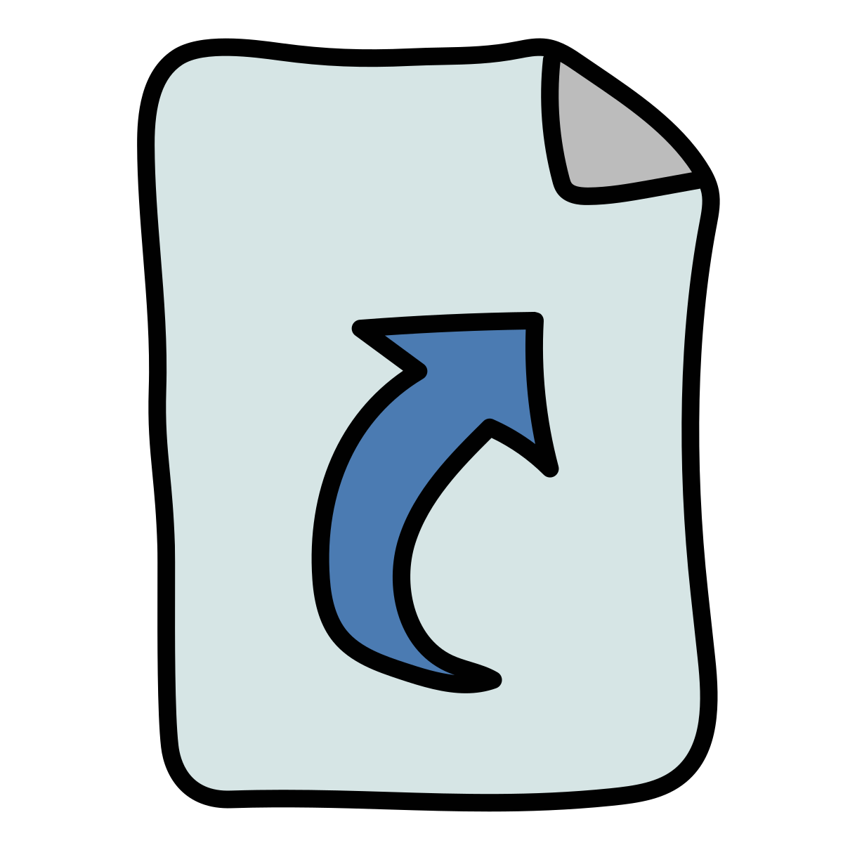 doodle style symlink file icon