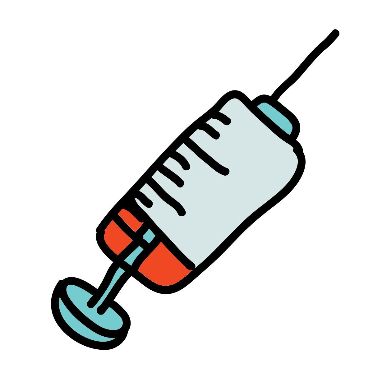 doodle style impfstoff icon