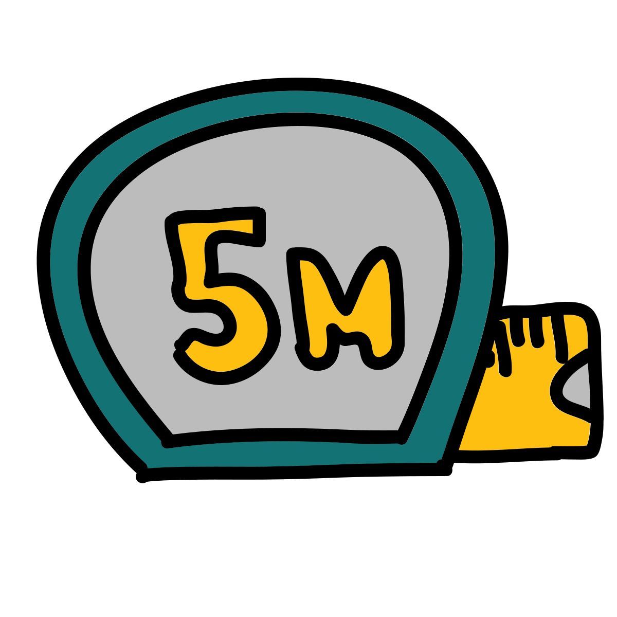 doodle style 줄자 icon