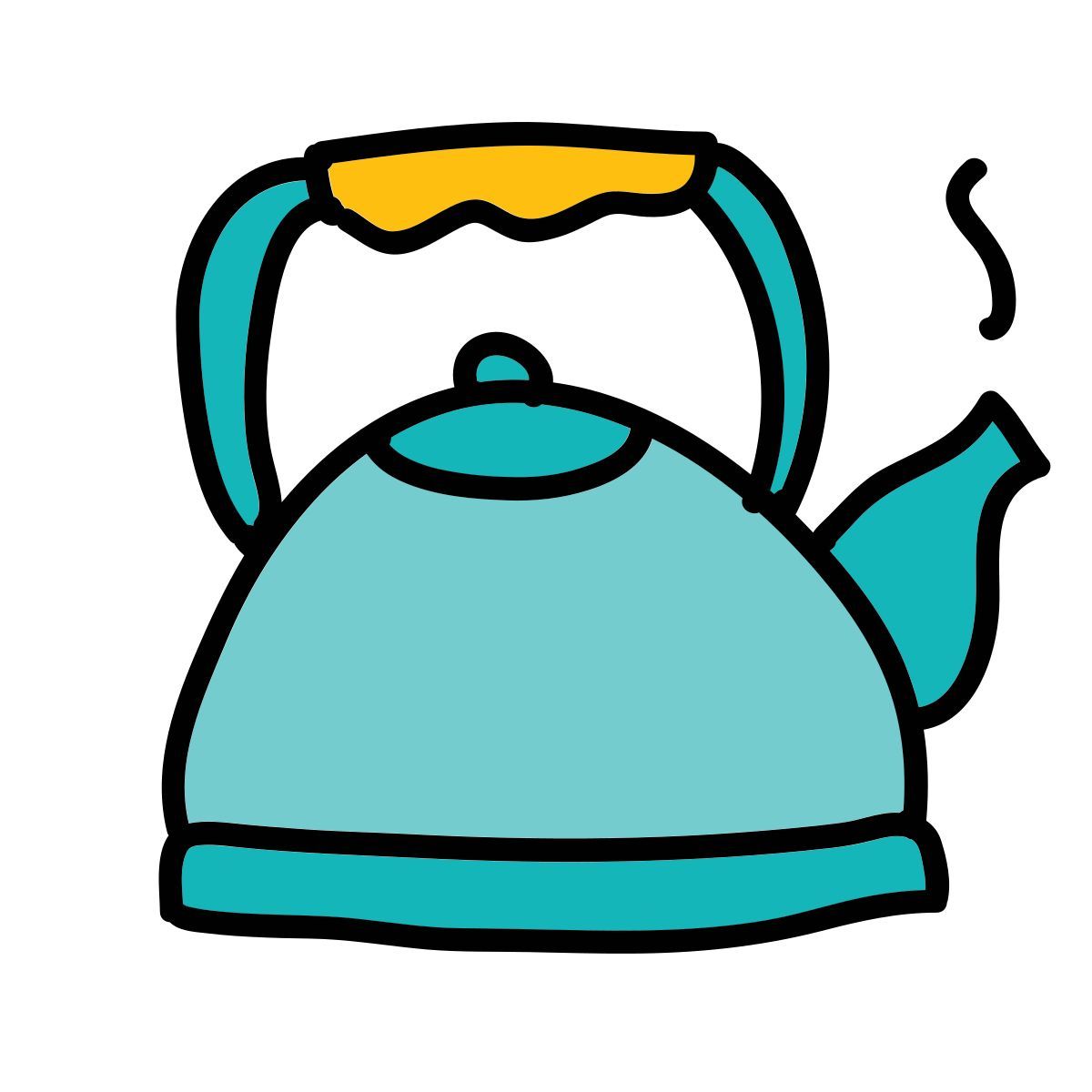 doodle style teiera icon